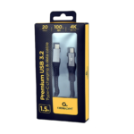USB Premium 3.2 Gen. 2x2 Type-C charging & data cable, GEMBIRD, 20 Gbps, 100 W, 1.5 m, CCBP-USB3-CMCM100-1.5M - Image 2