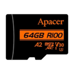Micro SD card Apacer microSDXC 64GB AP64GMCSX10U8-R Read/Write Speed (Up to) 85 MB/s
