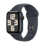 Apple Watch SE 2024 40mm ALUMINUM CASE WITH MIDNIGHT SPORT BAND MXE93