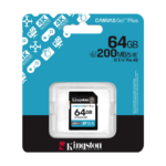 SD card Kingston 64 GB SDG4/64GB  SDXC,r/w:200/100MB/s, DSLRs, mirrorless cameras, 4K video - Image 2