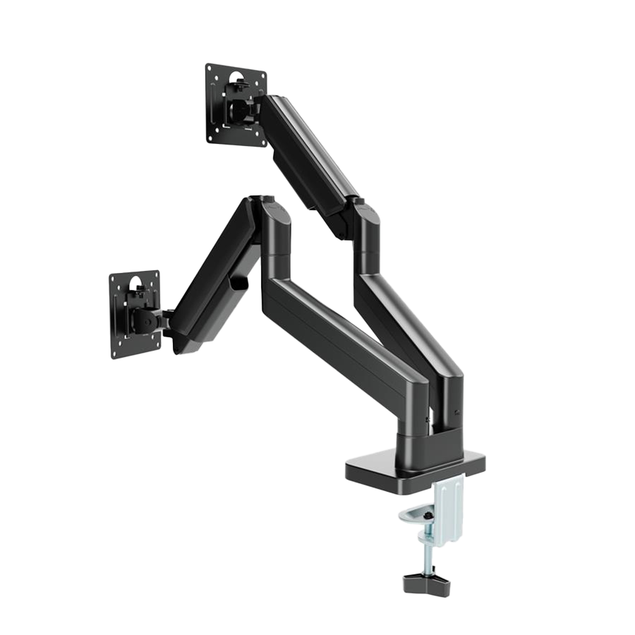 0138796_nosac-za-dva-monitora-gembird-ma-da2-06-montaza-na-sto-17-up-to-32-up-to-10-kg-black NOSAČ ZA DVA MONITORA GEMBIRD MA-DA2-06, montaža na sto, 17" up to 32", up to 10 kg, black - Image 1