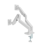 NOSAČ ZA DVA MONITORA GEMBIRD MA-DA2-06-W, montaža na sto, 17" up to 32", up to 10 kg, white - Image 2