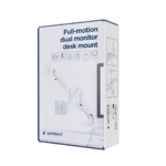 NOSAČ ZA DVA MONITORA GEMBIRD MA-DA2-06-W, montaža na sto, 17" up to 32", up to 10 kg, white - Image 5