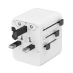Univerzalni strujni adapter za sve zemlje + USB + Type-C punjač GEMBIRD, 20 W, white, TPA-1A2C20-01-W - Image 3