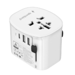 Univerzalni strujni adapter za sve zemlje + USB + Type-C punjač GEMBIRD, 20 W, white, TPA-EU2A1C15-01-W