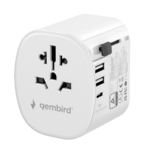 Univerzalni strujni adapter za sve zemlje + USB + Type-C punjač GEMBIRD, 20 W, white, TPA-EU2A1C15-01-W - Image 7