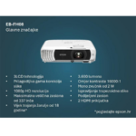 Projektor Epson EB-FH08 3LCD FullHD. kontrast 16.000 :1  3.600lum, Zvučnik 2W, 2xHDMI. USB. boja bijela - Image 5