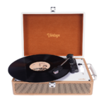 Gramofon UMIE Vintage UM-P353 Turntable Music Box with Bluetooth and 3.5mm AUXIN & RCAO Support, 37925 - Image 2