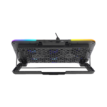 Postolje za notebook gaming Rampage SIXPOWER R9 6 Fan RGB Lighted Notebook Cooler with Phone Holder, 39394 - Image 2