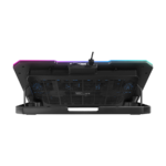 Postolje za notebook gaming Rampage S48 FREEZ Silver 10 Mode RGB 70*70*10MM*6 Fan 9"-17" Notebook Cooler Stand, 40724 - Image 2