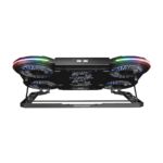 Postolje za notebook gaming Rampage PROTE R6 RGB Lighted Notebook Cooler Stand with Phone Holder and 6 Fans, 39395 - Image 2