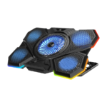 Postolje za notebook gaming Addison RAMPAGE AD-RC13 BELLATRIX BLACK 5 FAN 2 USB RGB LIGHT 15 "-17" Notebook Cool Stand, 40487