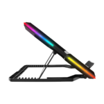 Postolje za notebook gaming Addison RAMPAGE AD-RC13 BELLATRIX BLACK 5 FAN 2 USB RGB LIGHT 15 "-17" Notebook Cool Stand, 40487 - Image 2