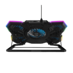 Postolje za notebook gaming Addison RAMPAGE AD-RC13 BELLATRIX BLACK 5 FAN 2 USB RGB LIGHT 15 "-17" Notebook Cool Stand, 40487 - Image 3