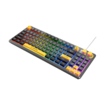 Tastatura gaming RAMPAGE Cyclone Gray/Black/Yellow USB RGB illuminated Us Layout English Compact Membrane, 41693 - Image 3