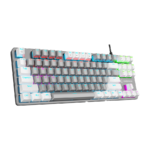 Tastatura gaming RAMPAGE Snug K14 Gray/White Red Switch Mechanical Gaming Keyboard ENGLISH Layout English Rainbow TKL, 41855