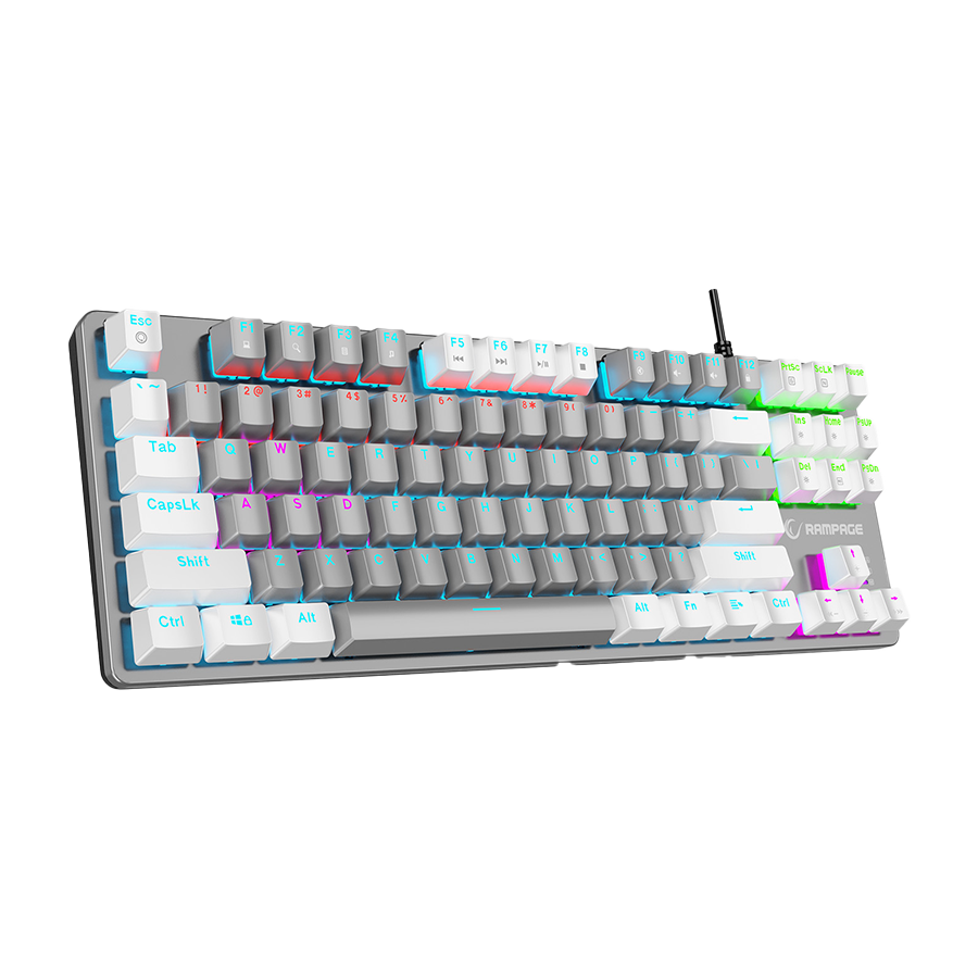 0139240_tastatura-gaming-rampage-snug-k14-graywhite-red-switch-mechanical-gaming-keyboard-english-layout-eng Tastatura gaming RAMPAGE Snug K14 Gray/White Red Switch Mechanical Gaming Keyboard ENGLISH Layout English Rainbow TKL, 41855 - Image 1