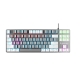 Tastatura gaming RAMPAGE Snug K14 Gray/White Blue Switch Mechanical Gaming Keyboard ENGLISH Layout English Rainbow TKL, 41853 - Image 2