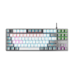 Tastatura gaming RAMPAGE SNUG K14 White/Gray Blue Switch Mechanical Gaming Keyboard ENGLISH Layout English Rainbow TKL, 41851 - Image 2
