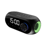 Digitalni sat sa zvučnikom i alarmom za mobitel bluetooth, Asonic AS-W6 1200MAH 5W Black, 40522