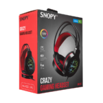 Slušalice sa mikrofonom gaming Snopy SN-GX7 CRAZY Black USB Led Microphone Headset, 31380 - Image 5