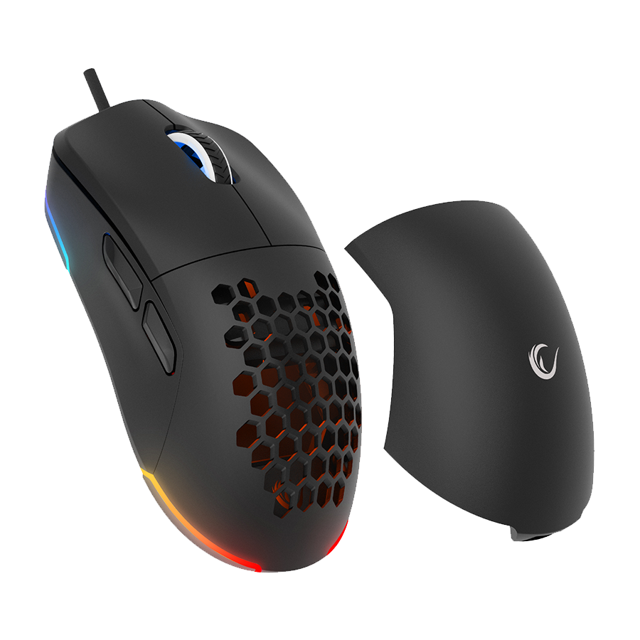 0139360_mis-gaming-rampage-blink-black-7-macro-keys-rgb-12800-dpi-40072 Miš gaming RAMPAGE BLINK Black 7 Macro Keys RGB 12800 DPI, 40072 - Image 1