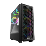 Kućište SHARKOON gaming, RGB HEX bk ATX, Tempered Glass, ventilator 4x120mm, black