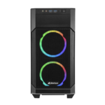 Kućište SHARKOON gaming, V1000 RGB, ventilator 3x 120mm, USB 3.0, mATX - Image 2
