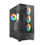 Kućište SHARKOON gaming, AK6 RGB Black ATX, ventilator 4x120mm