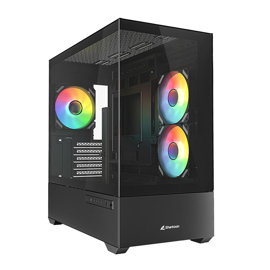 0139744_kuciste-sharkoon-gaming-mk6-rgb-black-matx-ventilator-3x120mm Kućište SHARKOON gaming, MK6 RGB Black mATX, ventilator 3x120mm - Image 1