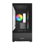 Kućište SHARKOON gaming, MK6 RGB Black mATX, ventilator 3x120mm - Image 2