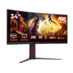 MONITOR AOC CU34G4Z 34" Curved Fast VA, WQHD 3440x1440, 240Hz, 1500R, 1ms, DisplayHDR 400, Adaptive Sync, 2x HDMI 2.1, 1x DP 1.4, USB hub, Ergonomic - Image 2