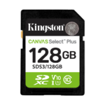 SD card Kingston 128 GB SDS3/128GB  Class10 Canvas Select Plus SD adapter;100MBs Read,Class 10 UHS-I