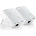 AV600 Powerline Starter Kit, Qualcomm, 1 Fast Port,600Mbps Powerline,Ultra Compact Size, HomePlug AV, Green Powerline, Plug and Play,Pair Button, New PLC Utility,Twin Pack