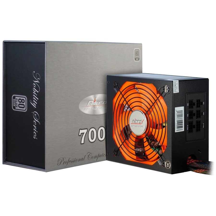 PSU CobaNitrox Nobility CN-700 NS 85+ 700W, kabelmanagement, active PFC, fan 135mm, 80+ silver PSU CobaNitrox Nobility CN-700 NS 85+ 700W, kabelmanagement, active PFC, fan 135mm, 80+ silver - Image 1