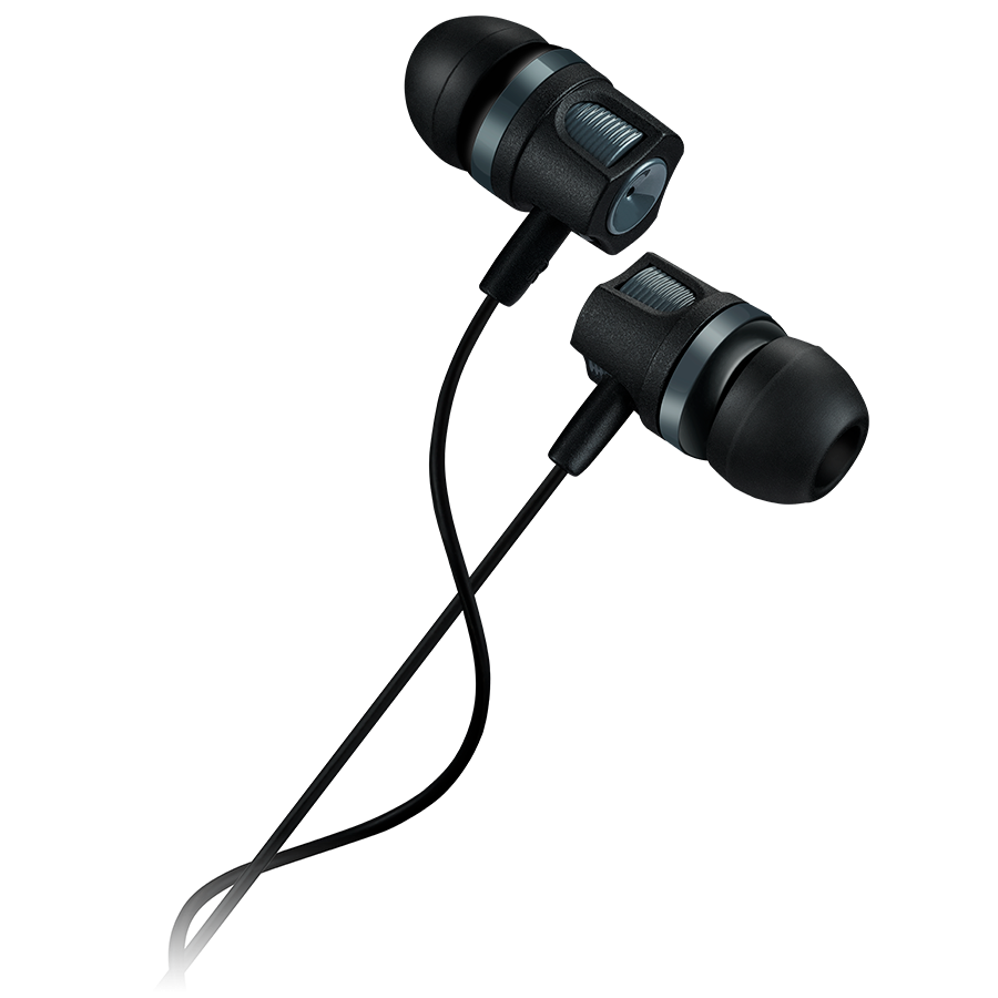 CANYON Stereo earphones with microphone, 1.2M, dark gray CANYON Stereo earphones with microphone, 1.2M, dark gray - Image 1