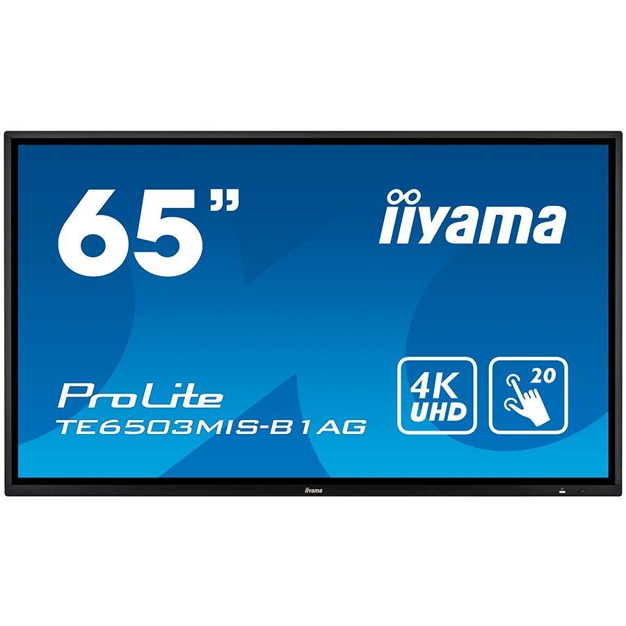 65" 20-Points Touch Screen, 3840x2160, UHD IPS panel, LED Bl., Metal Housing, Fan-less, Speakers, Multiple In-/Outputs (VGA, HDMI-in(3x v2.0), DisplayPort, HDMI-out and more), Audio Optical Out (S/PDIF), Infra-Red Touch, USB Touch Interface, 350cd/m2 65" 20-Points Touch Screen, 3840x2160, UHD IPS panel, LED Bl., Metal Housing, Fan-less, Speakers, Multiple In-/Outputs (VGA, HDMI-in(3x v2.0), DisplayPort, HDMI-out and more), Audio Optical Out (S/PDIF), Infra-Red Touch, USB Touch Interface, 350cd/m2 - Image 1