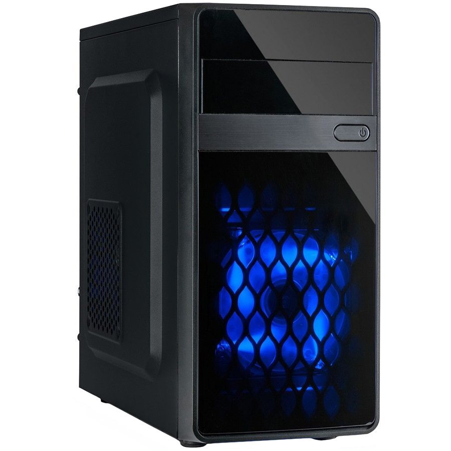Chassis INTER-TECH MA-01 Micro ATX, 1xUSB3.0, 2xUSB2.0, HD audio, 1x 120mm serial blue LED, PSU 500W SL500, Black Chassis INTER-TECH MA-01 Micro ATX, 1xUSB3.0, 2xUSB2.0, HD audio, 1x 120mm serial blue LED, PSU 500W SL500, Black - Image 1