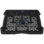 CANYON NS02, Cooling stand single fan with 2x2.0 USB hub, support up to 10”-15.6” laptop, ABS plastic and iron, Fans dimension:125*125*15mm(1pc), DC 5V, fan speed: 800-1000RPM, size:340*265*30mm, 406g