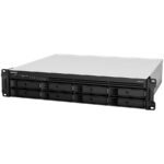 Synology RackStation RS1221RP+; Rack 2U, 8-bay 3.5''/2.5" SATA HDD/SSD, AMD Ryzen V1500B 4-core 2.2GHz; 4GB DDR4 ECC SODDIM,2x Memory slots; 4x RJ-45 1GbE LAN Port; 2xUSB 3.2; eSATA port; PCI Gen2x8 slot (x4 link); Redundant Power, 6.9 kg; 3yr wrnty