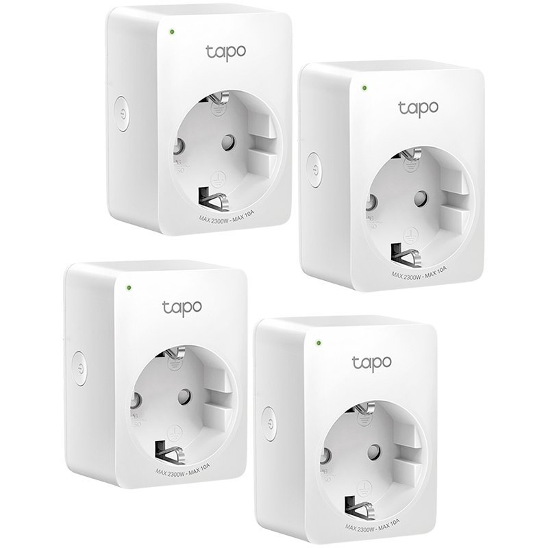 TP-Link Tapo P100(4-pack) Mini Smart Wi-Fi Socket, 220-240 V, 50/60 Hz, Max Load 10 A, 1200W, , 2.4 GHz Wi-Fi, Bluetooth 4.2 (onboarding only), 802.11 b/g/n, Amazon Certified for Humans (FFS), Voice Control (works with Amazon Alexa and Google As.) TP-Link Tapo P100(4-pack) Mini Smart Wi-Fi Socket, 220-240 V, 50/60 Hz, Max Load 10 A, 1200W, , 2.4 GHz Wi-Fi, Bluetooth 4.2 (onboarding only), 802.11 b/g/n, Amazon Certified for Humans (FFS), Voice Control (works with Amazon Alexa and Google As.) - Image 1