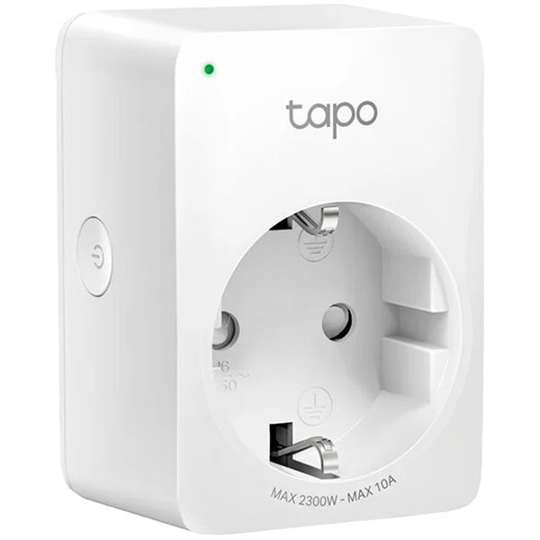 TP-Link Tapo P100(1-pack) Mini Smart Wi-Fi Socket, 220-240 V, 50/60 Hz, Max Load 10 A, 1200W, , 2.4 GHz Wi-Fi, Bluetooth 4.2 (onboarding only), 802.11 b/g/n, Amazon Certified for Humans (FFS), Voice Control (works with Amazon Alexa and Google As.) TP-Link Tapo P100(1-pack) Mini Smart Wi-Fi Socket, 220-240 V, 50/60 Hz, Max Load 10 A, 1200W, , 2.4 GHz Wi-Fi, Bluetooth 4.2 (onboarding only), 802.11 b/g/n, Amazon Certified for Humans (FFS), Voice Control (works with Amazon Alexa and Google As.) - Image 1