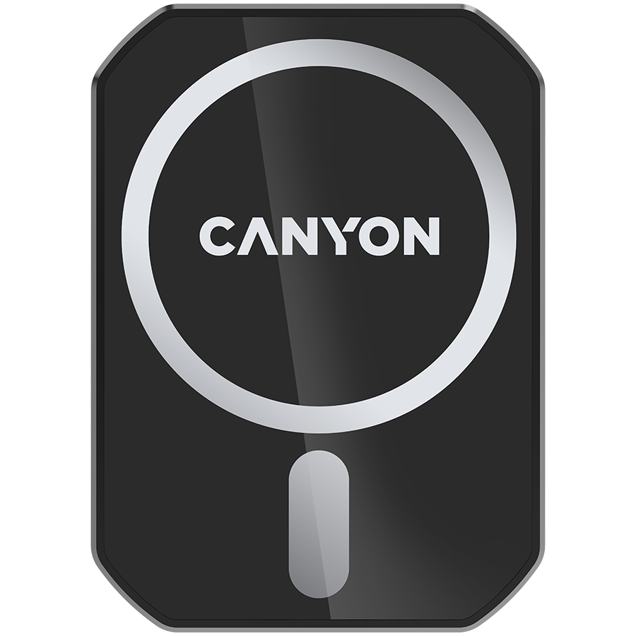 CANYON CH-15, Magnetic car holder and wireless charger, C-15-01, 15W,Input: USB-C: 5V/2A, 9V/3A;Output: 5W, 7.5W, 10W, 15W;83*60*8.15mm,0.147kg,black CANYON CH-15, Magnetic car holder and wireless charger, C-15-01, 15W,Input: USB-C: 5V/2A, 9V/3A;Output: 5W, 7.5W, 10W, 15W;83*60*8.15mm,0.147kg,black - Image 1