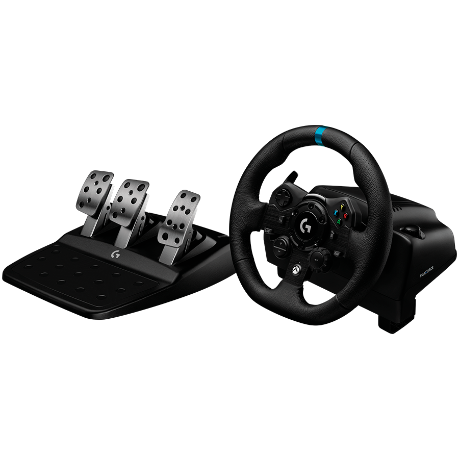 LOGITECH G923 Racing Wheel and Pedals - PC/PS - BLACK - USB LOGITECH G923 Racing Wheel and Pedals - PC/PS - BLACK - USB - Image 1