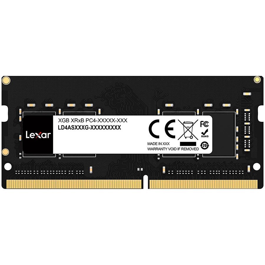 Lexar DDR4 8GB 260 PIN So-DIMM 3200Mbps, CL22, 1.2V- BLISTER Package Lexar DDR4 8GB 260 PIN So-DIMM 3200Mbps, CL22, 1.2V- BLISTER Package - Image 1