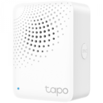 TP-Link Tapo H100 Smart IoT Hub with Chime,2.4 GHz Wi-Fi Networking,868 MHz for Devices,100-240 V,50/60 Hz,Plug-in, Remote Control with Tapo App, 90dB Adjustable Audio Alarm, 19 Ringtones, up to 64 Devices, Home/Away/Sleep Mode, Flame Ratardant