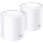 TP-Link Deco X20(2-pack) AX1800 Whole-Home Mesh Wi-Fi System, Wi-Fi 6, Qualcomm 1GHz Quad-core CPU, 1201Mbps at 5GHz+574Mbps at 2.4GHz, 2 Gigabit Ports, 4 internal antennas, Downlink and Uplink OFDMA, MU-MIMO, 1024QAM, Beamforming, HomeCare,150+ dev