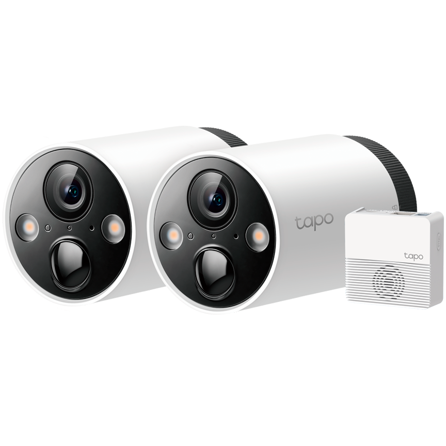 TP-Link C420S2 Smart Wire-Free Security Camera System, 2-Camera System, 2 x Tapo C420, 1 x Tapo H200, 180-day battery life(5200mAh), 2K (2560x1440), 2.4 GHz, IP65, Two-way audio, Remote Control, Tapo App, Local Storage, Smart Detection TP-Link C420S2 Smart Wire-Free Security Camera System, 2-Camera System, 2 x Tapo C420, 1 x Tapo H200, 180-day battery life(5200mAh), 2K (2560x1440), 2.4 GHz, IP65, Two-way audio, Remote Control, Tapo App, Local Storage, Smart Detection - Image 1