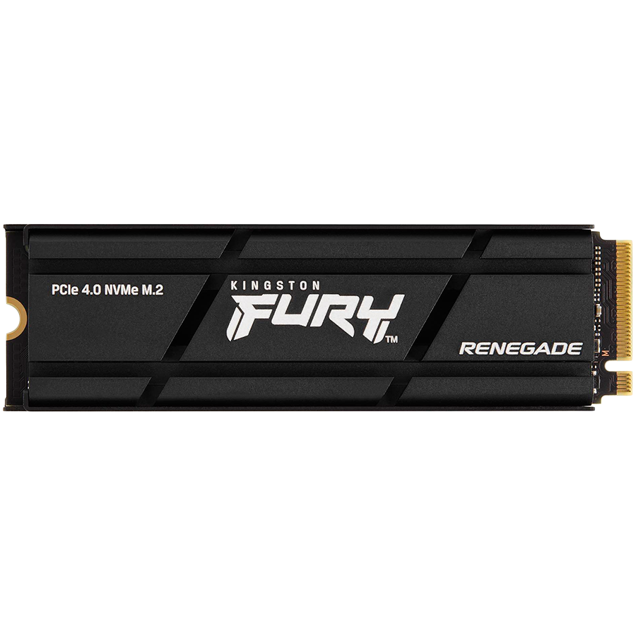Kingston FURY Renegade 1TB SSD with Heatsink, M.2 2280, PCIe 4.0 NVMe, Read/Write 7300/6000MB/s, Random Read/Write: 900K/1000K IOPS Kingston FURY Renegade 1TB SSD with Heatsink, M.2 2280, PCIe 4.0 NVMe, Read/Write 7300/6000MB/s, Random Read/Write: 900K/1000K IOPS - Image 1