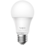 TP-Link Tapo L520E Smart Wi-Fi Light Bulb, Daylight & Dimmable, 2.4 GHz, IEEE 802.11b/g/n, E27 Base, 220–240 V, 50/60 Hz, 806 lm, 7.8 W, 4,000 K, Beam Angle 220° , 8 kWh / 1000h, lifetime up to 15,000 hrs, No Hub Required, Voice control, Tapo app